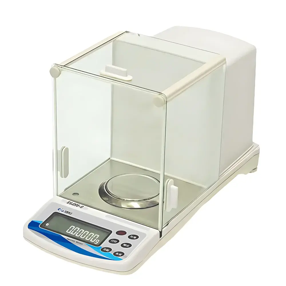 Longteng ESJ203-S Semi-Micro Analytical Balance (0.01 mg Readability, Dual-Range, Fully Automatic Internal Calibration)