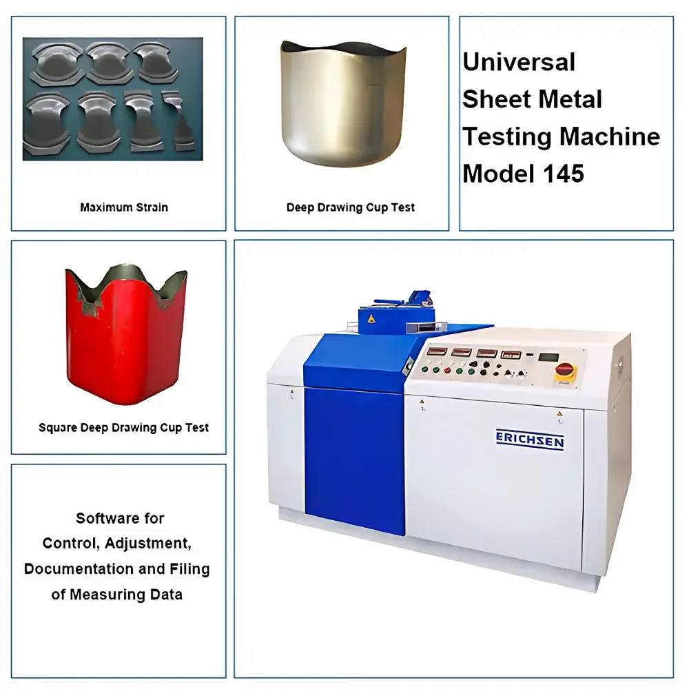 Erichsen Model 145-60/100 Automatic Sheet Metal Forming Testing Machine