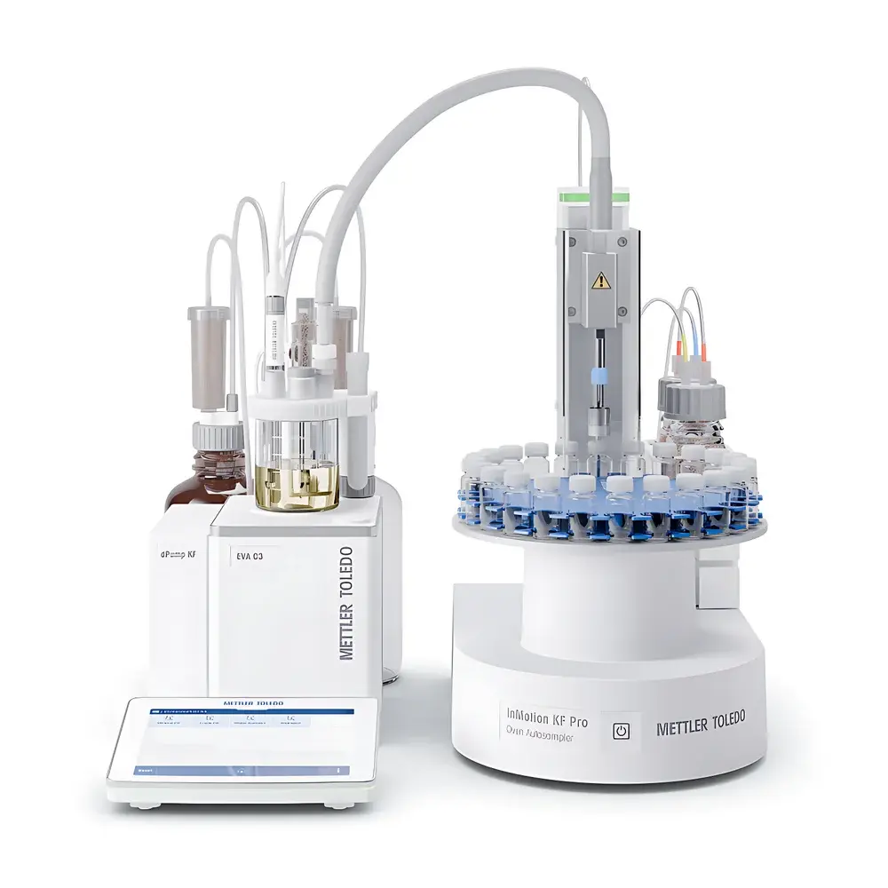 METTLER TOLEDO EVA C Coulometric Karl Fischer Moisture Analyzer with InMotion KF Automatic Sample Changer and Integrated Heating Oven