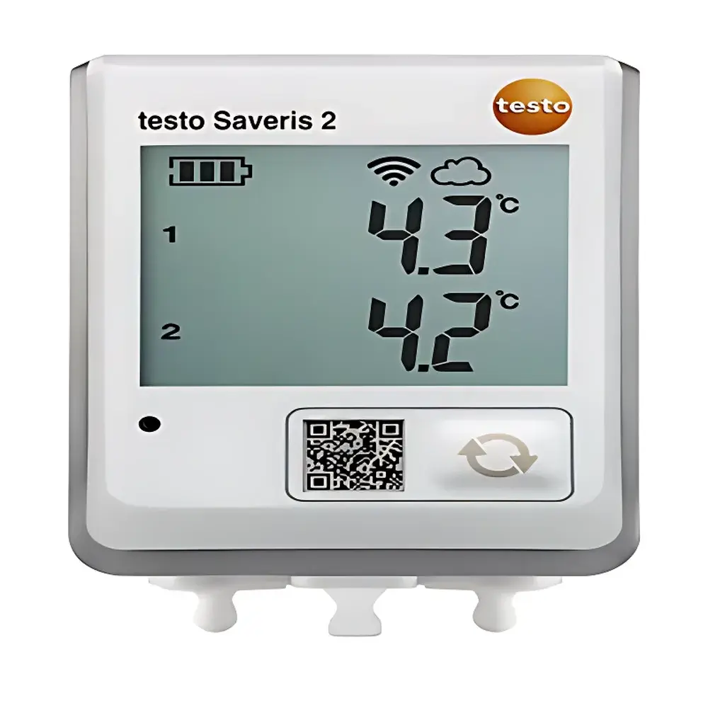 testo Saveris 2-T2 WiFi Temperature Data Logger with Dual NTC Probe Inputs and Door Contact Interface