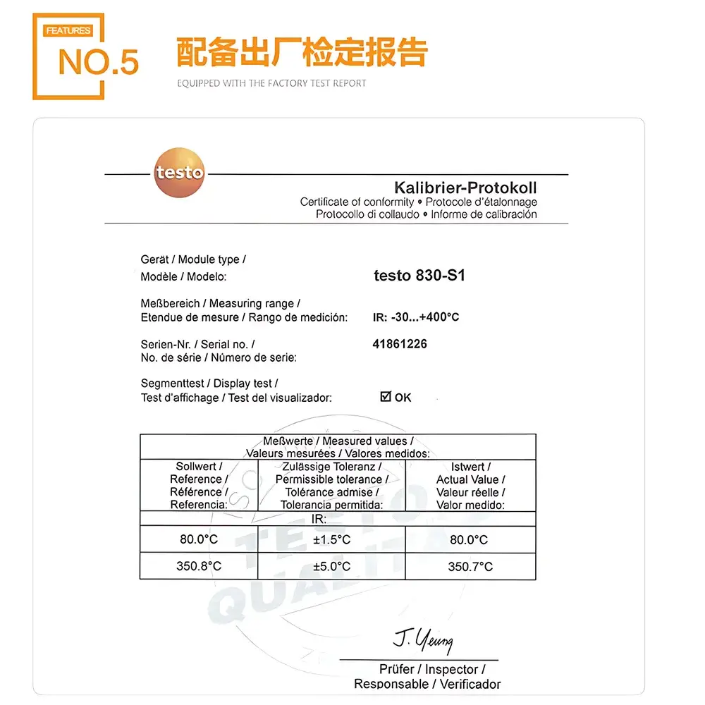 testo 830-S1 Portable Infrared Thermometer