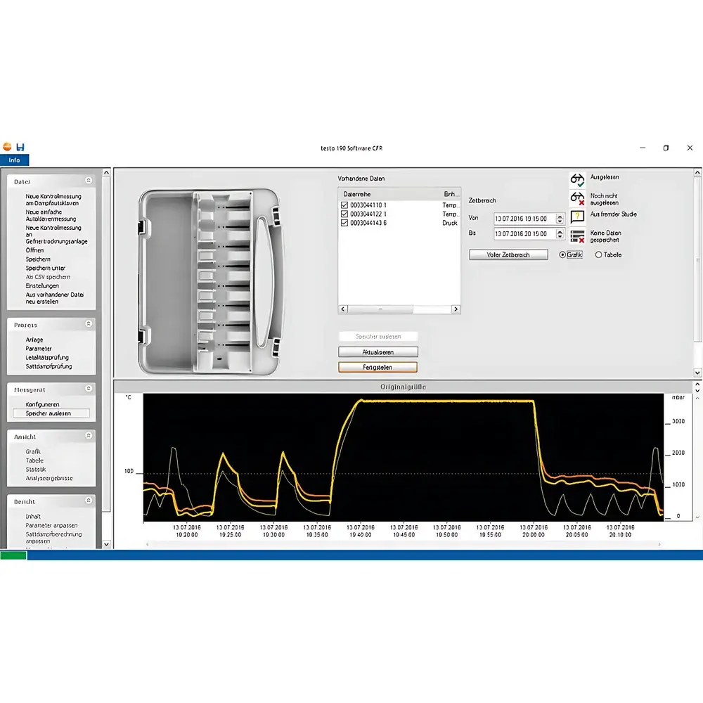 testo 190 CFR Software – 21 CFR Part 11-Compliant Data Acquisition, Validation & Reporting System for Temperature and Humidity Data Loggers