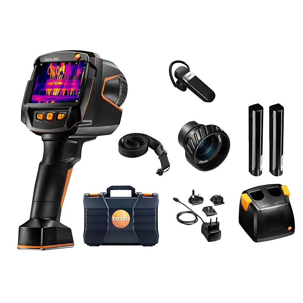 testo 883 Advanced Infrared Thermal Imaging Camera Kit with Dual Lenses and Accessories