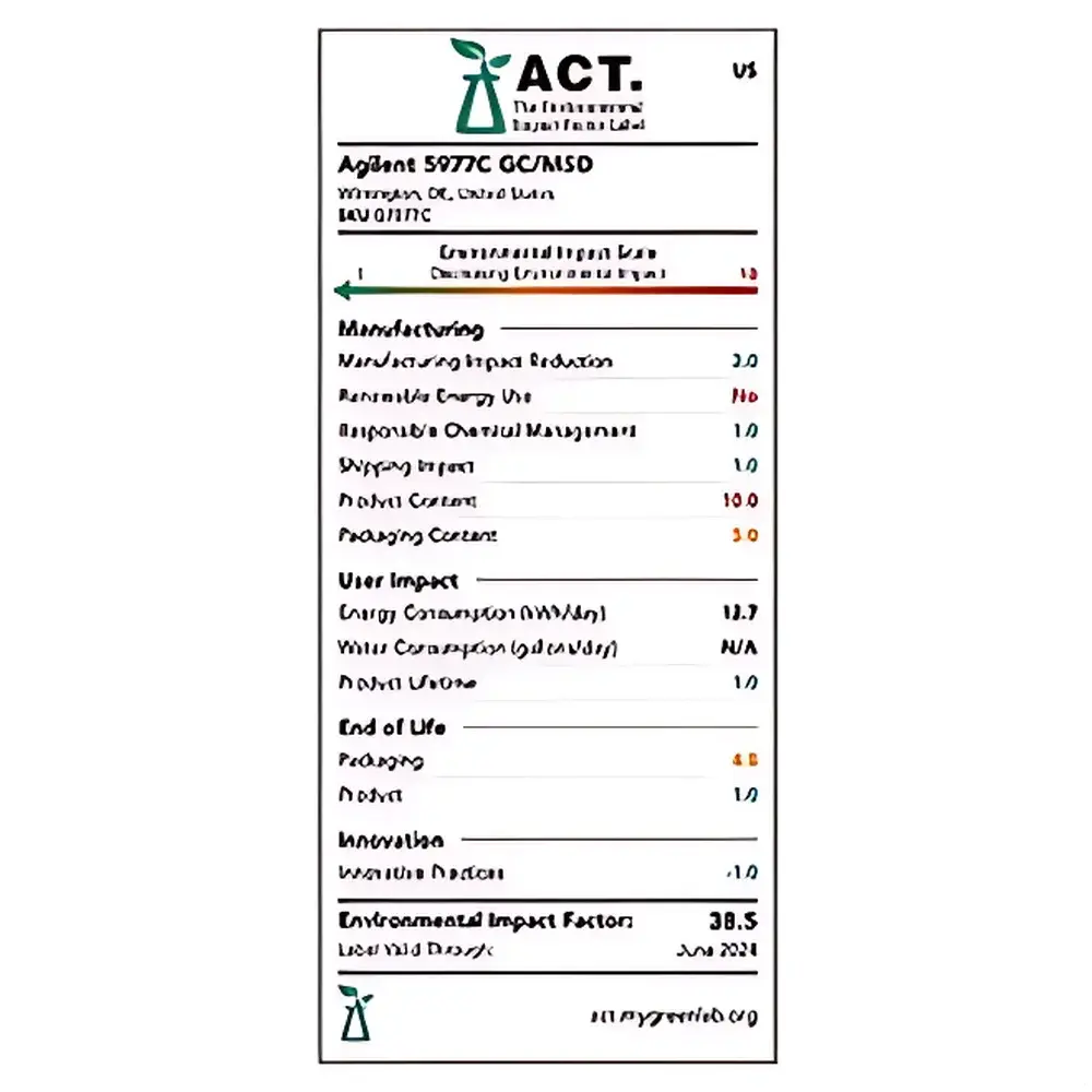 Agilent 5977C GC/MSD Single Quadrupole Gas Chromatography Mass Spectrometer