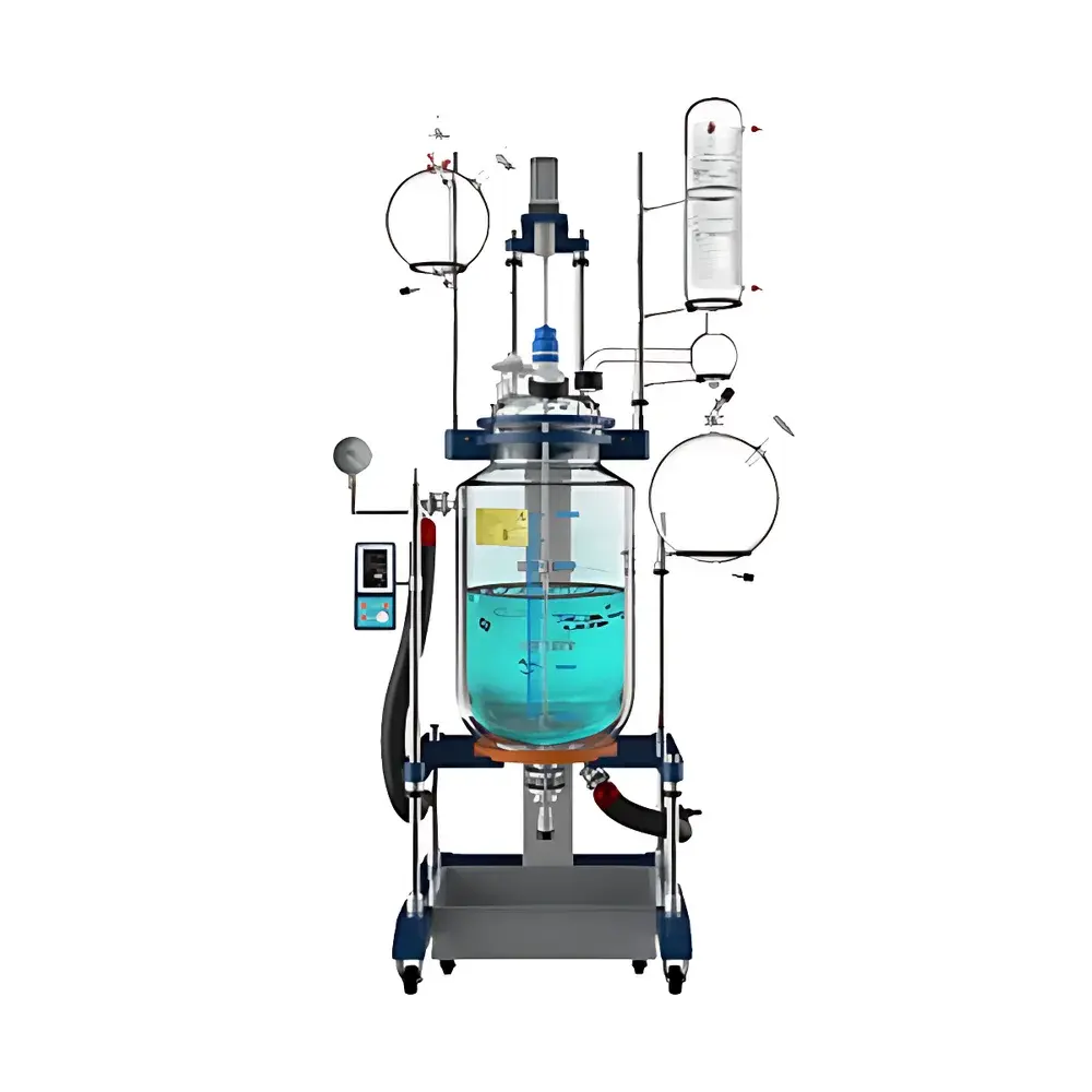 The Great Wall GRF-80CE Lifting Dual-Jacketed Glass Reactor
