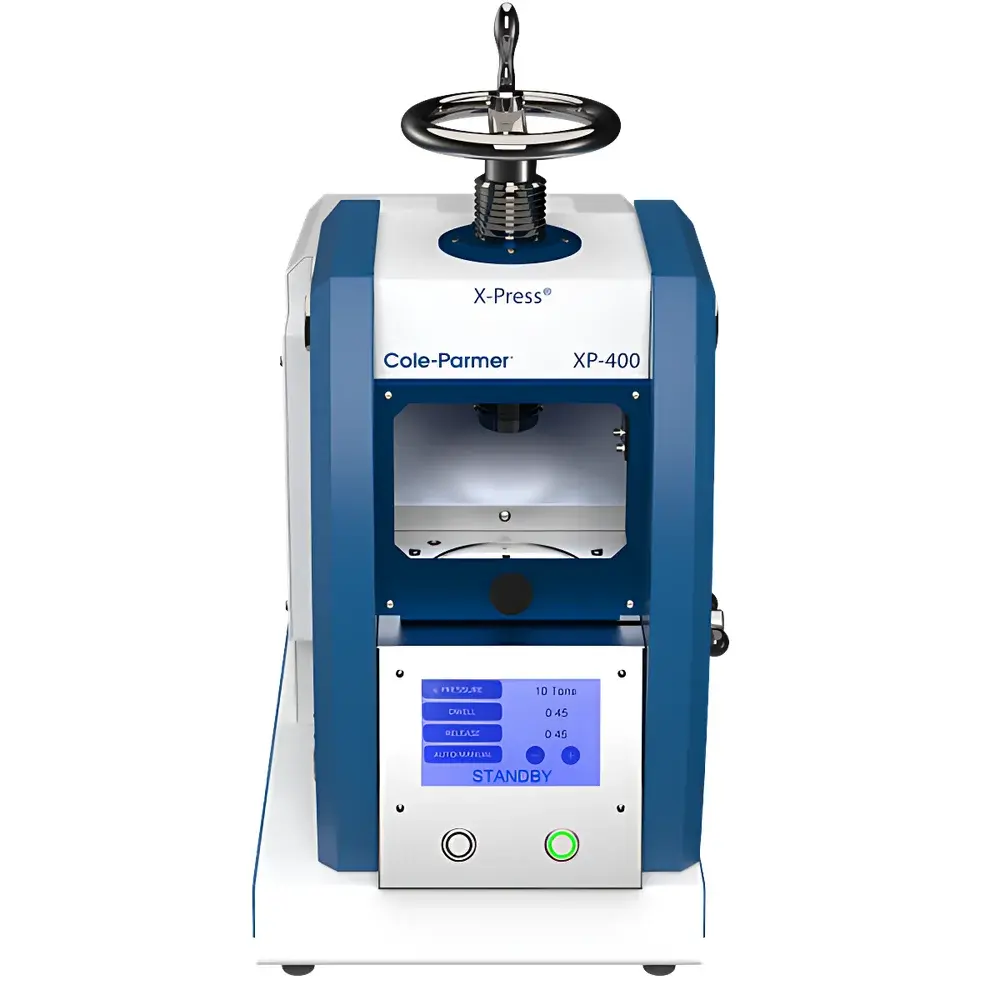 SPEX SamplePrep XP-400 (formerly Model 3636) XRF/FTIR Automated and Manual Hydraulic Pellet Press
