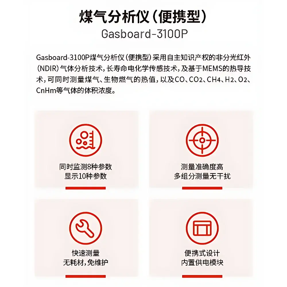 CUBIC Gasboard-3100P Portable Biogas and Syngas Analyzer