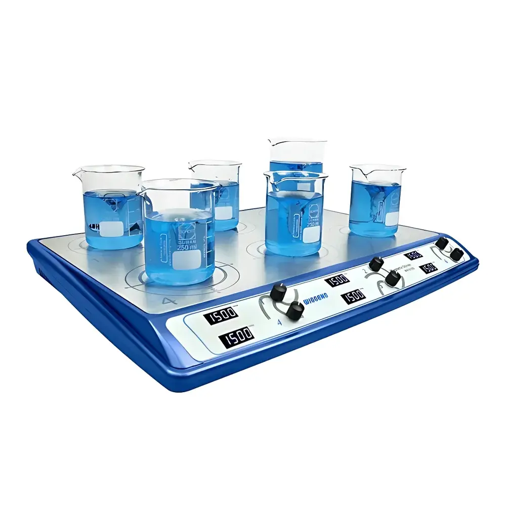 WIGGENS WH-610D Six-Position Digital Magnetic Stirrer