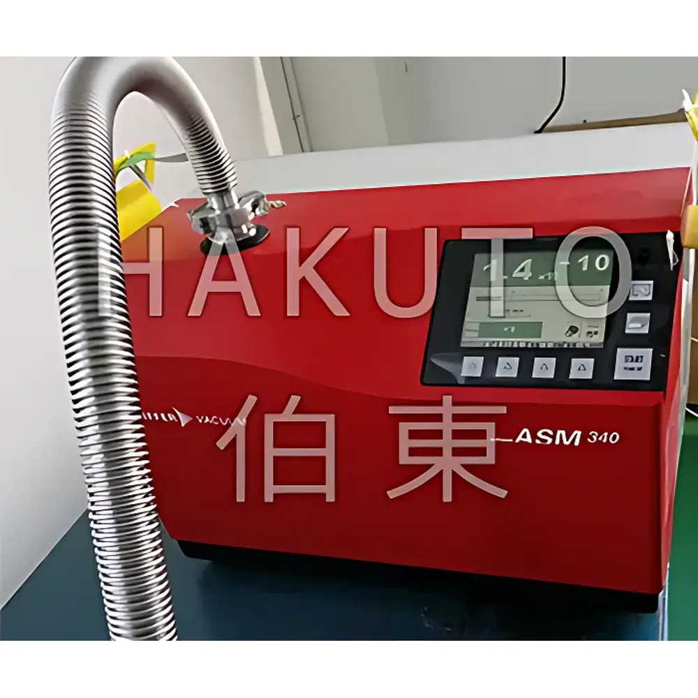 Pfeiffer Vacuum ASM 340 / ASM 390 Helium Mass Spectrometer Leak Detector for Welded Bellows Testing