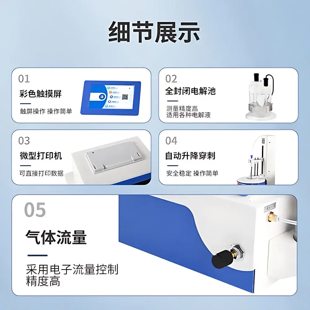 HOGON AKF-BT2020C Coulometric Karl Fischer Moisture Analyzer for Lithium Battery Materials