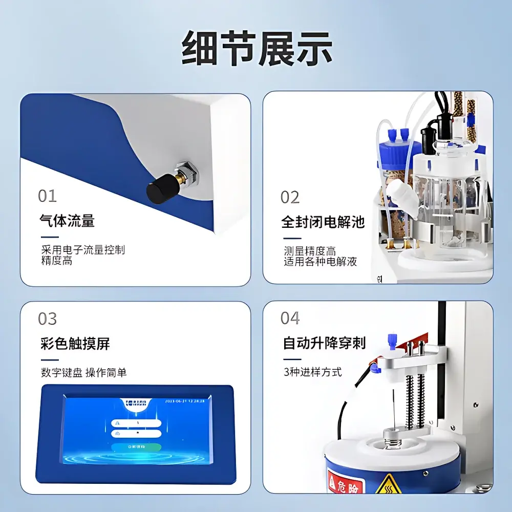 HOGON AKF-CH6 Coulometric Karl Fischer Moisture Analyzer for Sulfide-Based Solid-State Battery Electrolytes