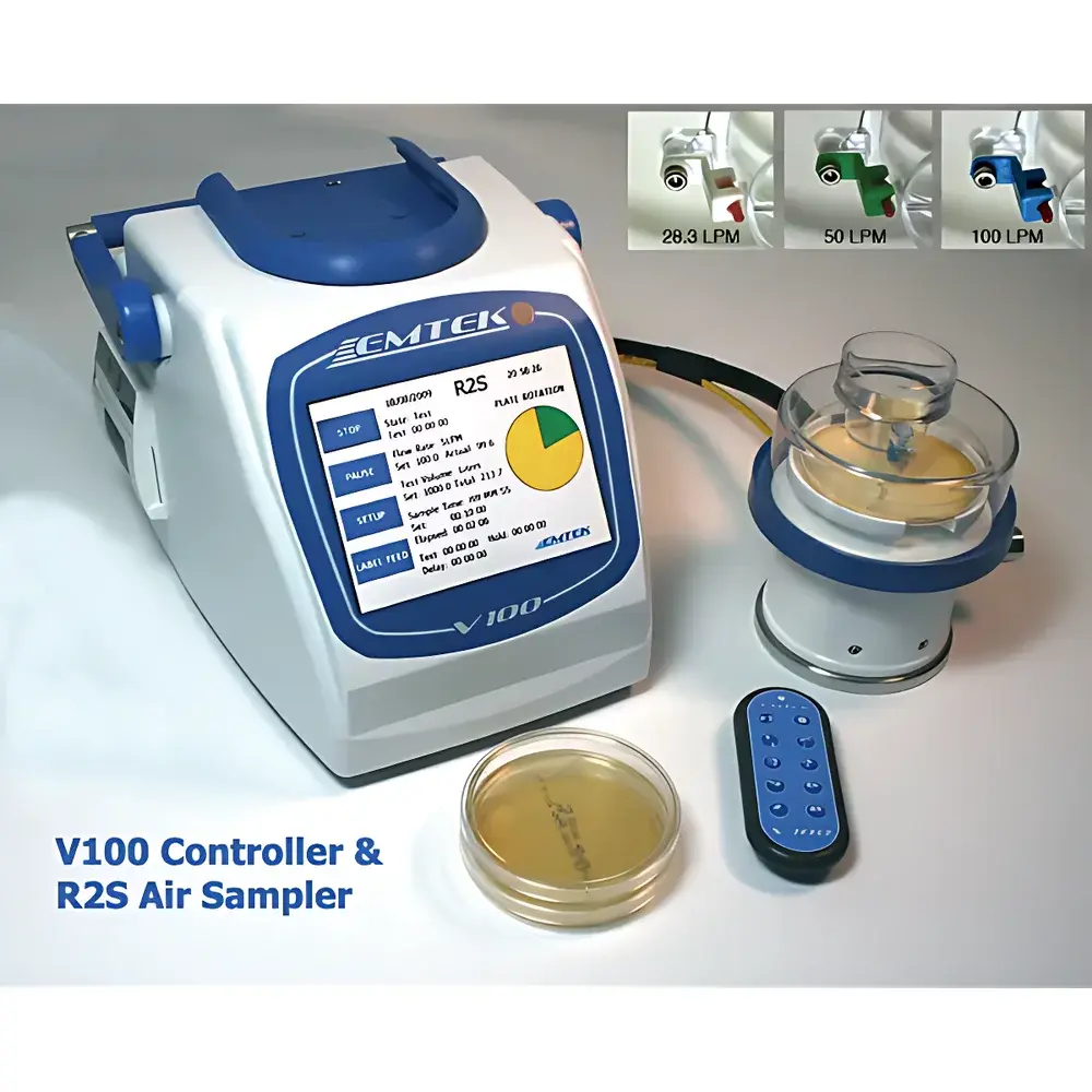 EMTEK V100 Compressed Air and Ambient Air Microbial Sampler