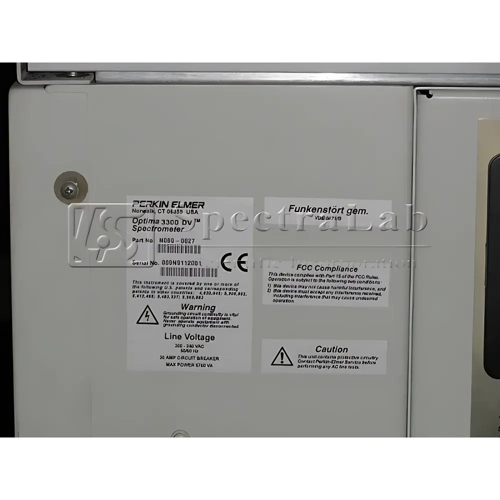 PerkinElmer Optima 3300 DV Inductively Coupled Plasma Optical Emission Spectrometer (ICP-OES)