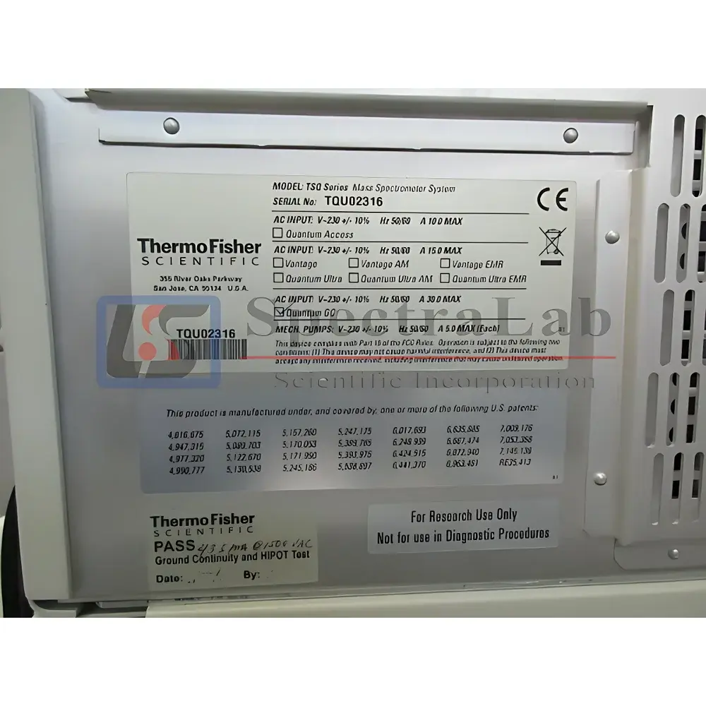 Thermo Fisher TSQ Quantum GC/MS/MS Triple Quadrupole Gas Chromatography–Tandem Mass Spectrometer