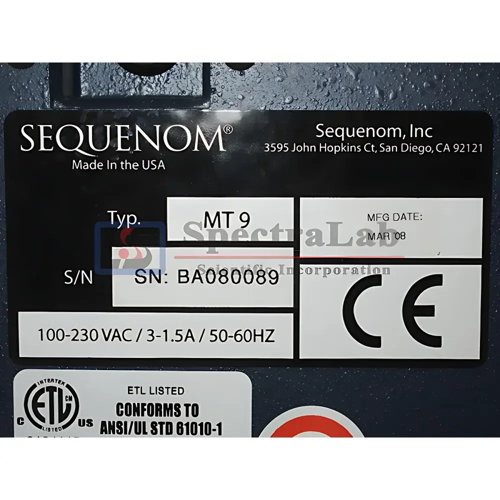 Bruker Sequenom MassARRAY Genotyping System (Refurbished)