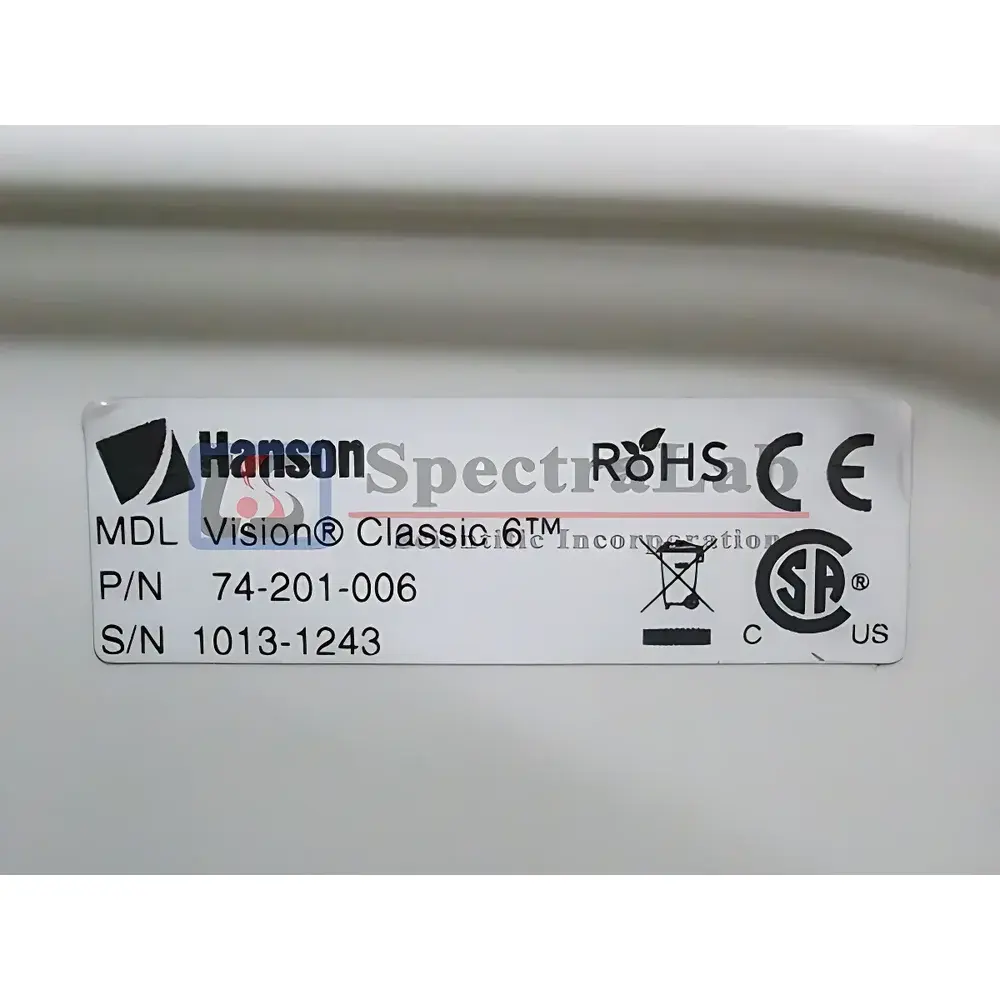 Hanson Research Vision G2 Classic 6 Dissolution Tester