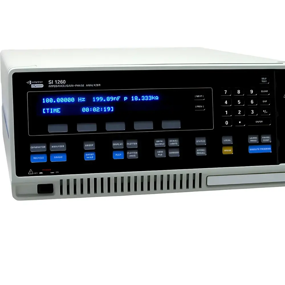 Solartron Analytical 1260A Frequency Response Analyzer with 1287 Potentiostat/Galvanostat for Solid-State Electrolyte Characterization