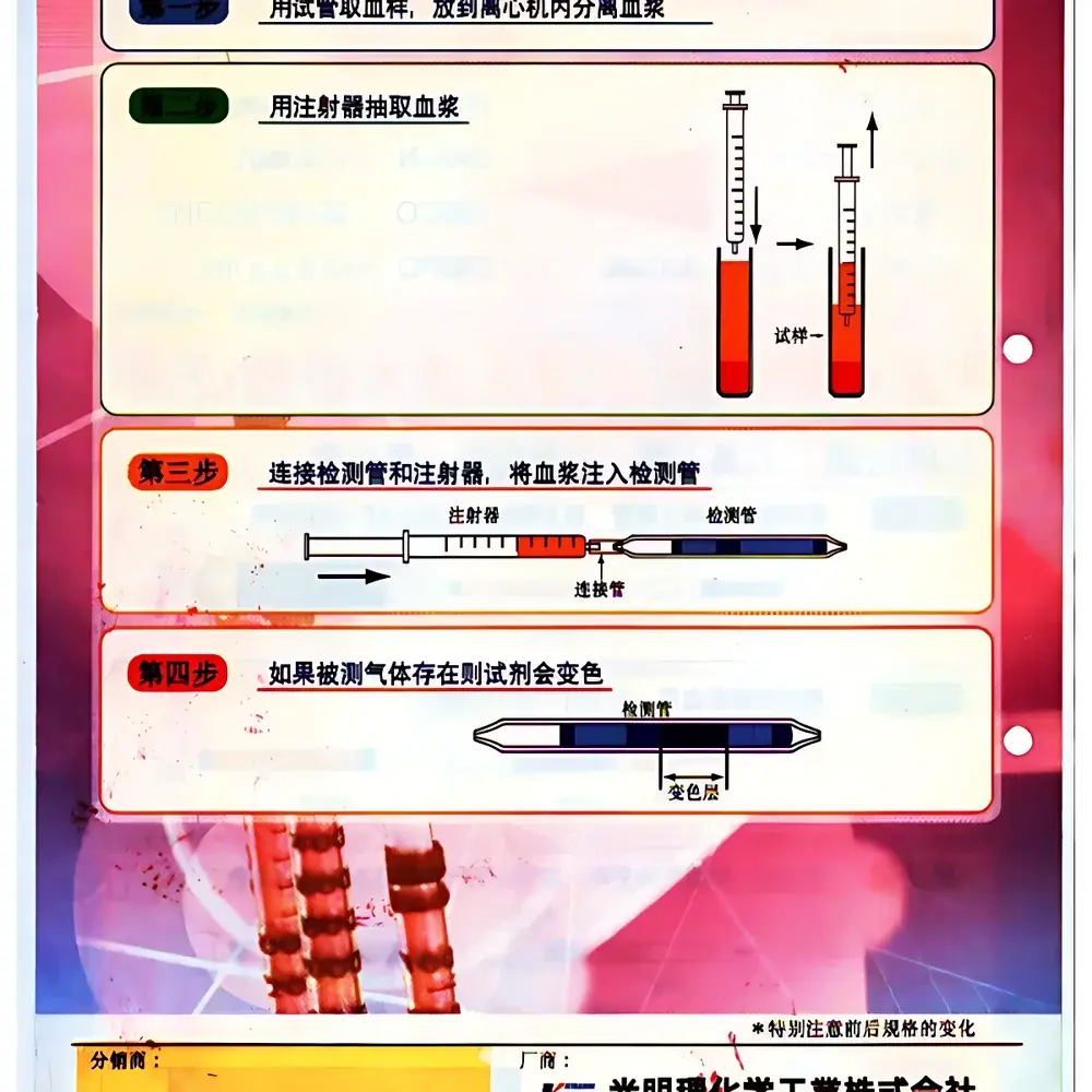 NorthKawa Rapid Blood Toxicant Detection Tube Kit (Model 290CN, 290EA, 290CO, 290H2S, 290PQ, 290OP, 290PA)