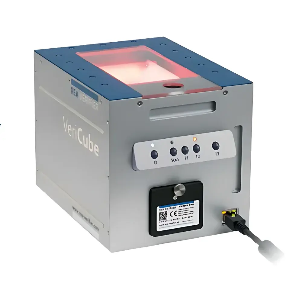 REA VeriCube Matrix and 1D Barcode Verification System