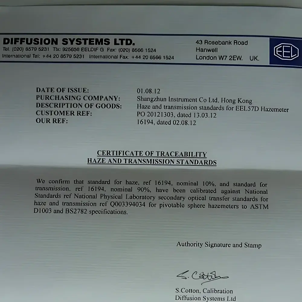 Diffusion EEL-57D Haze Meter Light Source