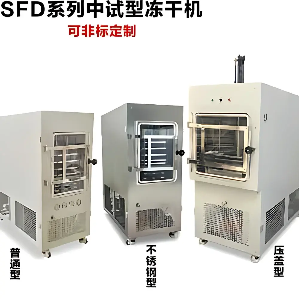 Tianfeng TF-SFD-5 Laboratory-Scale Production Freeze Dryer with Square Chamber and In-Situ Pre-Freezing