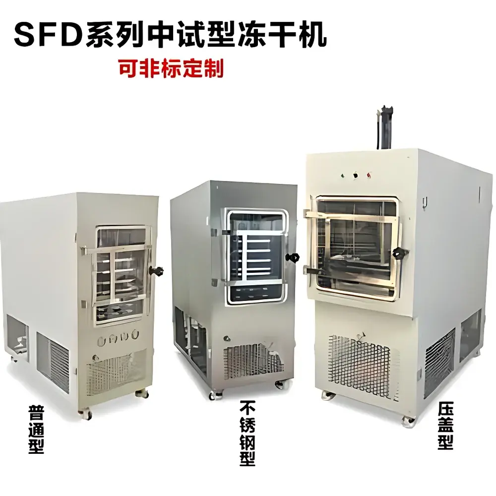 Tianfeng TF-SFD-5 Laboratory-Scale Production Freeze Dryer with Square Chamber and In-Situ Pre-Freezing