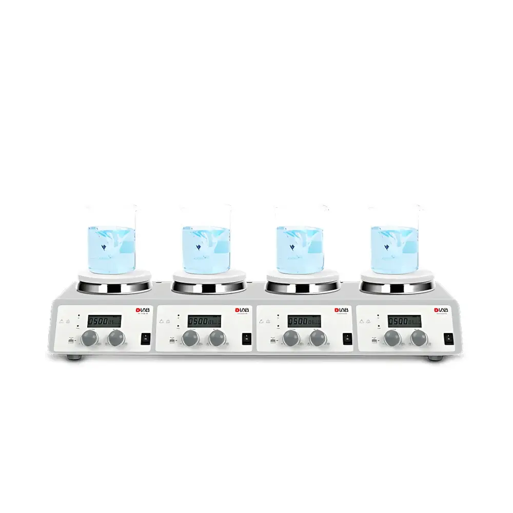 DLAB MS-H340-S4 Four-Channel LCD-Controlled Heated Magnetic Stirrer