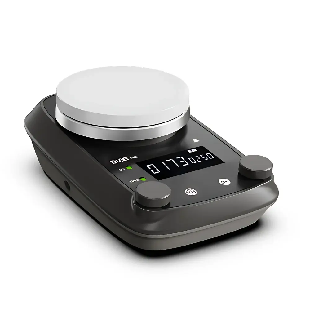 DLAB DMS5 LCD Digital Magnetic Stirrer with 5-inch Ceramic-Coated Plate and Timer Function
