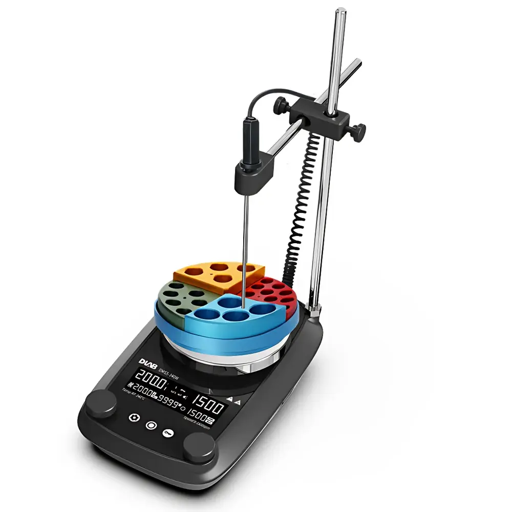 DLAB DMS5-340M LCD Digital Programmable 5-Inch Magnetic Stirrer with Heating and Dual-Safety Circuit Protection