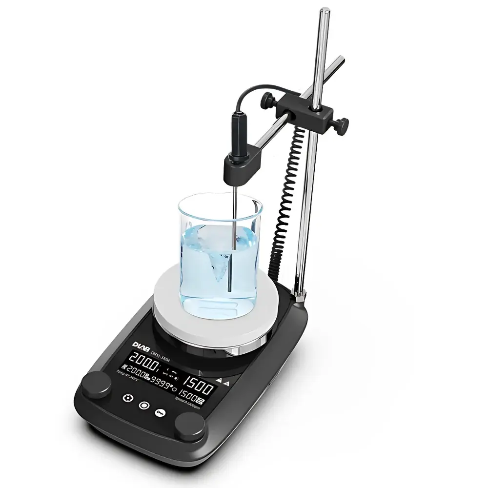 DLAB DMS5-340M LCD Digital Programmable 5-Inch Magnetic Stirrer with Heating and Dual-Safety Circuit Protection