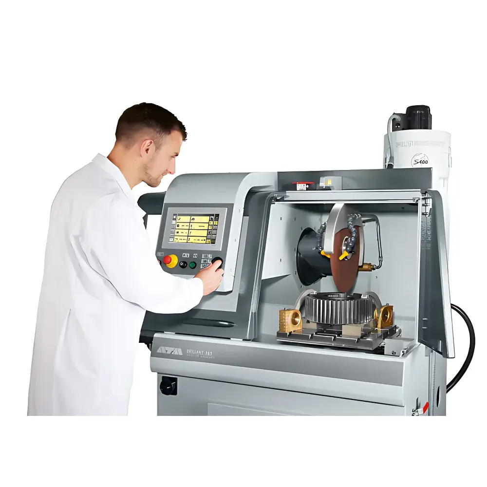 QATM Qcut 400A (formerly ATM Brillant 265) Fully Automatic Vertical Abrasive Cutting Machine