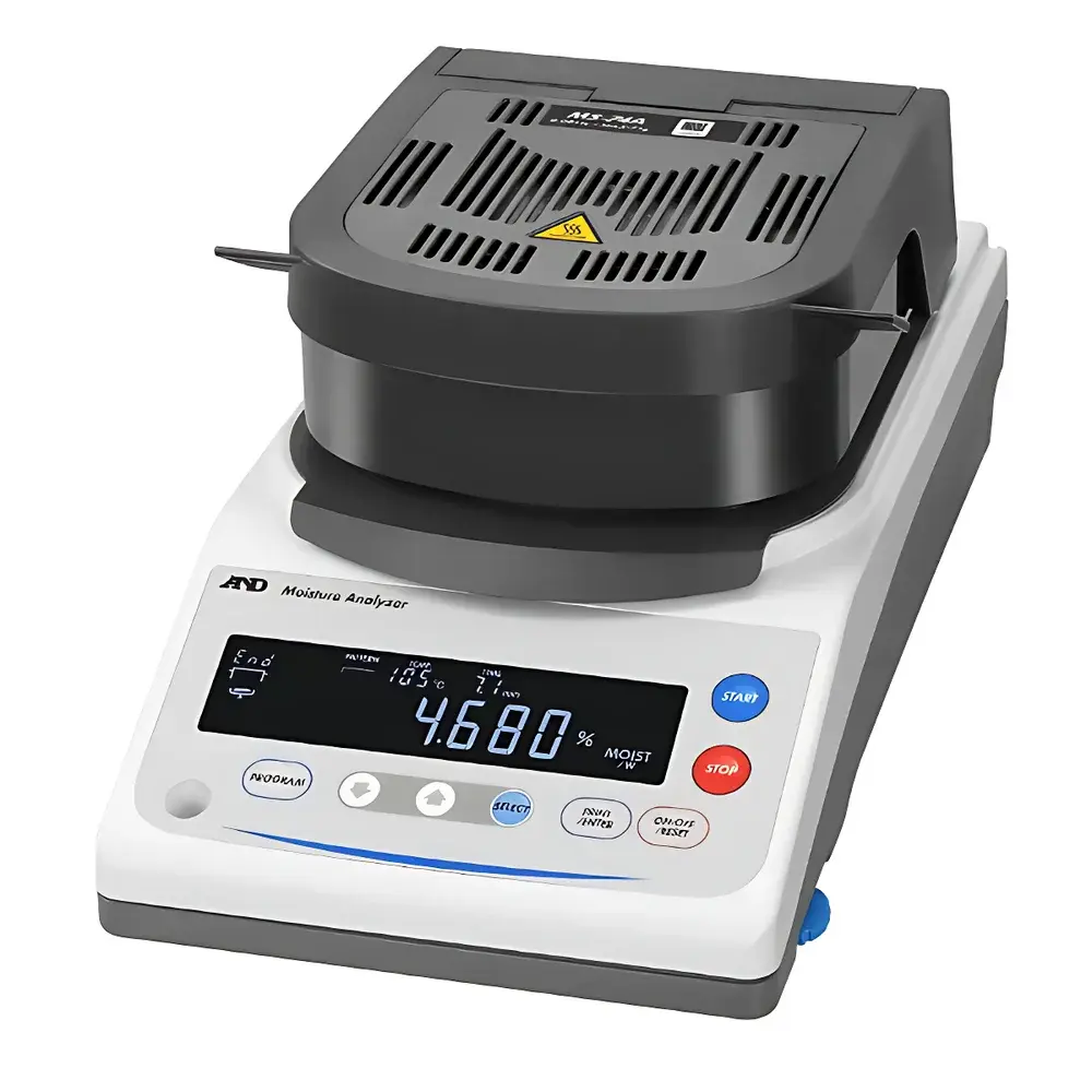 A&D MS74A Infrared Moisture Analyzer with LCD Display