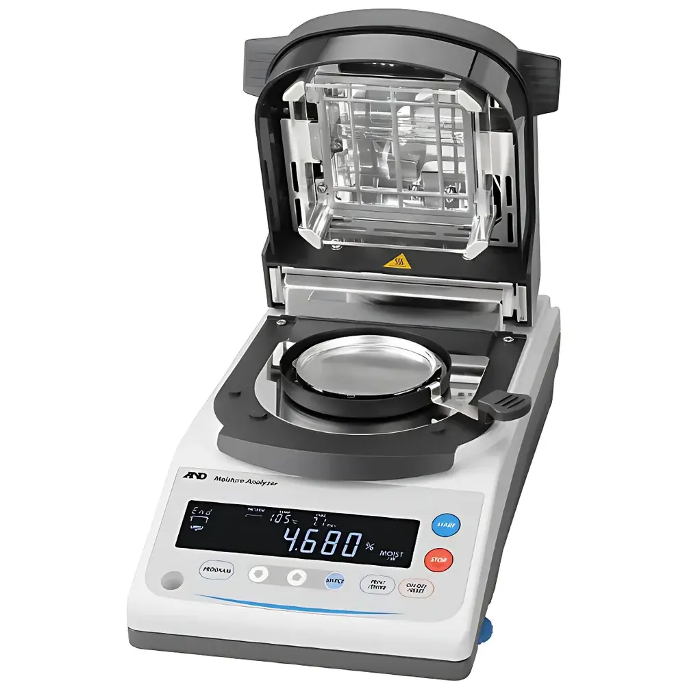 A&D MS74A Infrared Moisture Analyzer with LCD Display