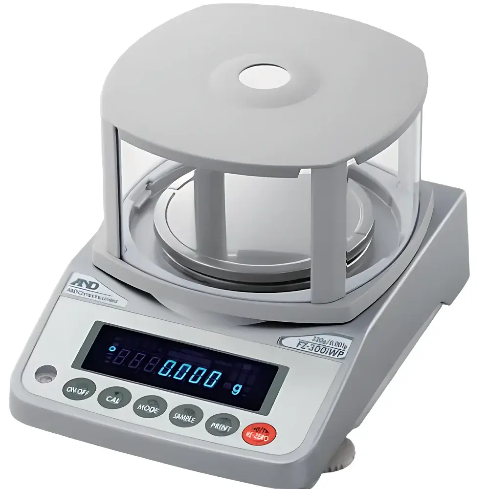 A&D FZ-300iWP IP65-rated Precision Balance with Internal Calibration