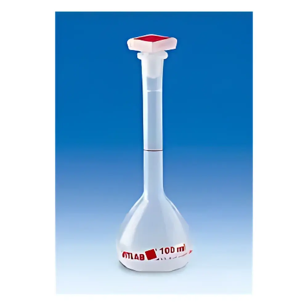 Vitlab PMP Class A Transparent Plastic Volumetric Flasks