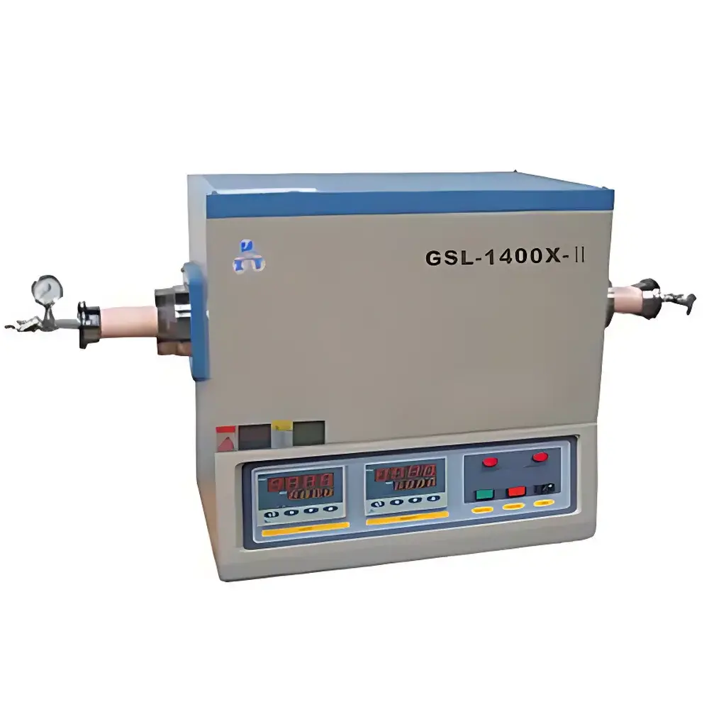 KJ GROUP GSL-1400X-II Dual-Zone Vacuum & Atmosphere Tube Furnace