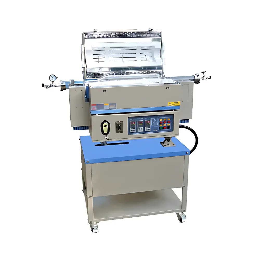 KJ GROUP OTF-1200X-5L-R-III Triple-Zone Tilted Rotating Tube Furnace