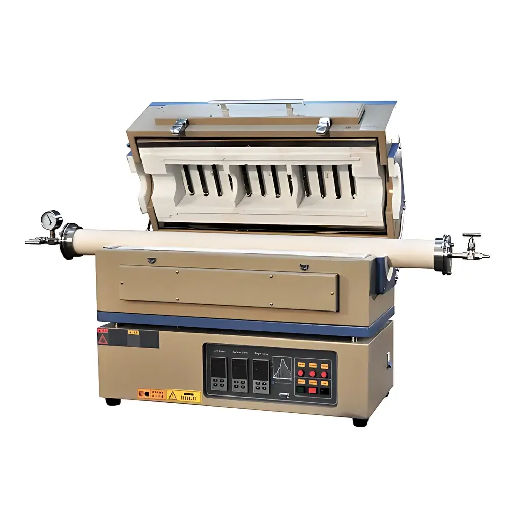 KJ GROUP OTF-1500X-III Triple-Zone Opening Tube Furnace (1500°C)