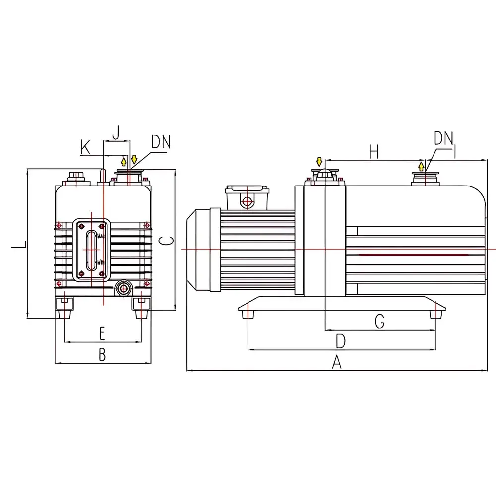 KJ GROUP VRD Series Dual-Stage Rotary Vane Vacuum Pump
