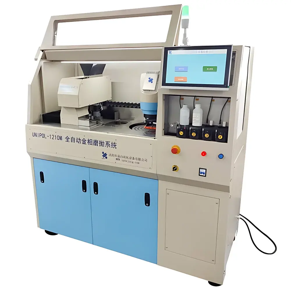 KJ GROUP UNIPOL-1210M Fully Automated Metallographic Mounting, Grinding and Polishing System