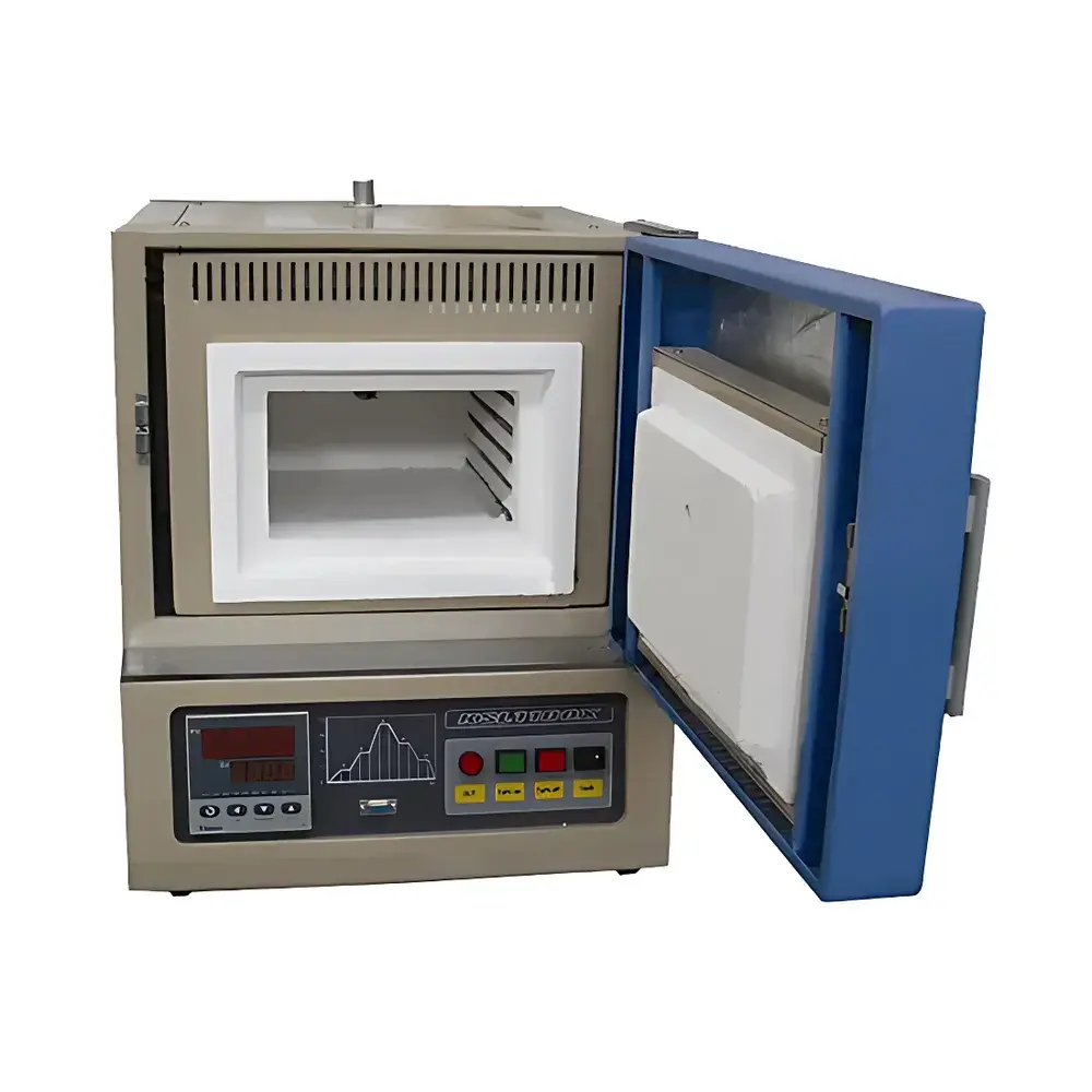 KJ GROUP KSL-1200X Desktop Muffle Furnace (7.2 L, with Gas Venting Port and Viewing Window)
