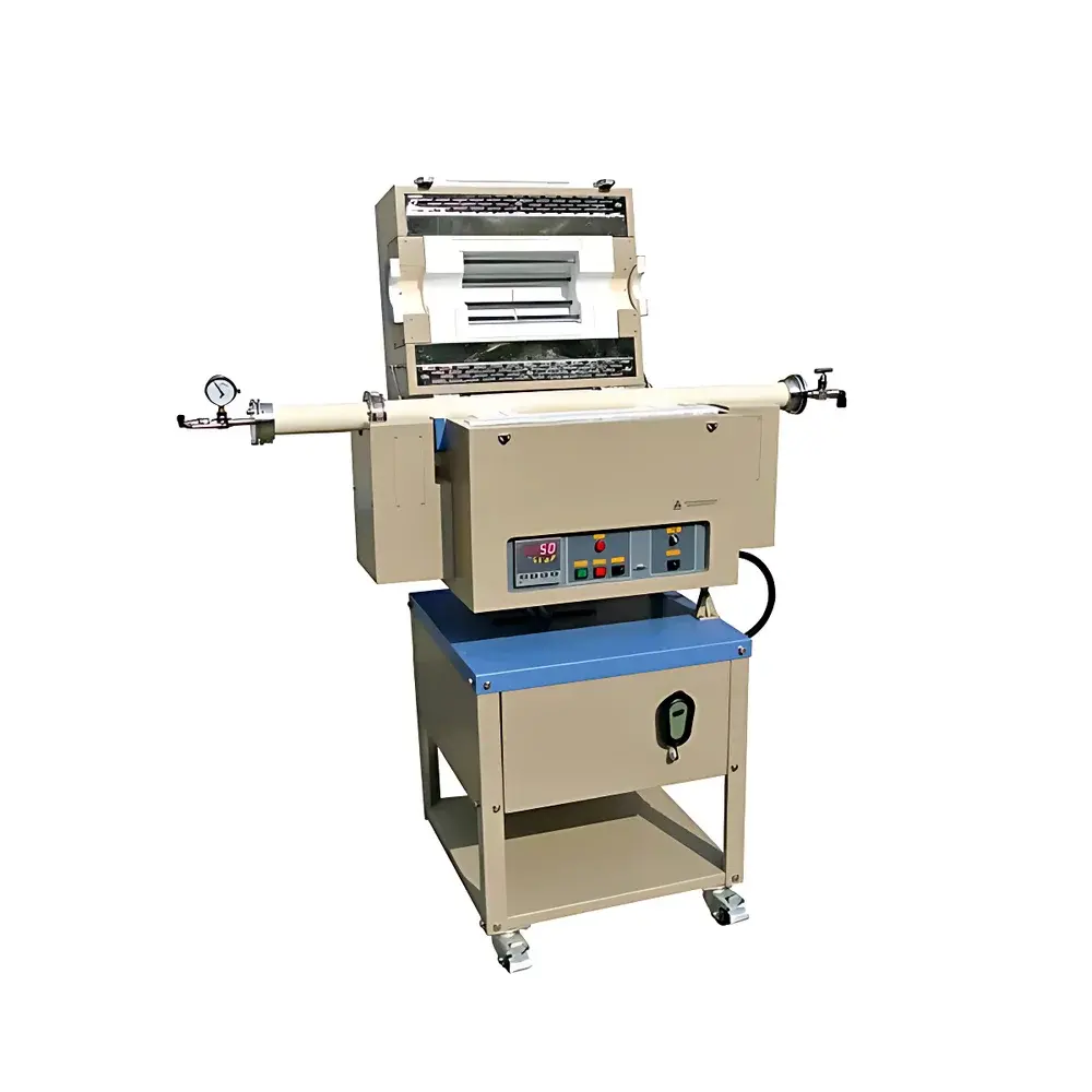 KJ GROUP GSL-1500X-OTF-R60 Single-Zone Tilting Rotating Tube Furnace