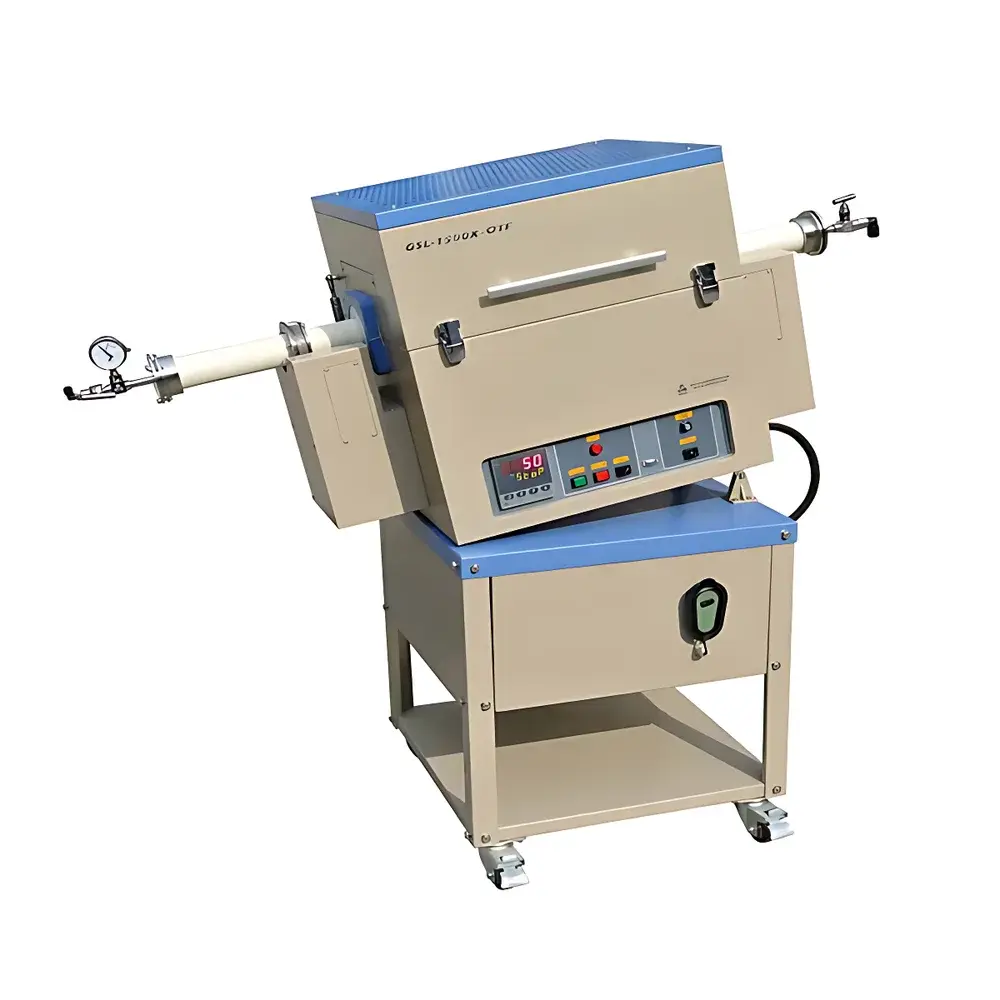 KJ GROUP GSL-1500X-OTF-R60 Single-Zone Tilting Rotating Tube Furnace