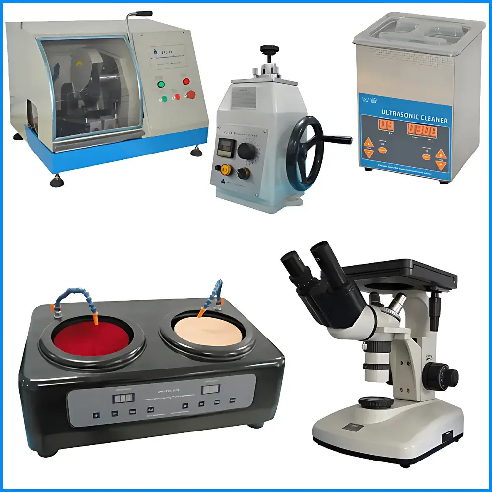 KJ GROUP SYJ-50/XQ-2B/UNIPOL-820/VGT-1620QTD/4XB Metallographic Sample Preparation and Analysis System (Economy Series)