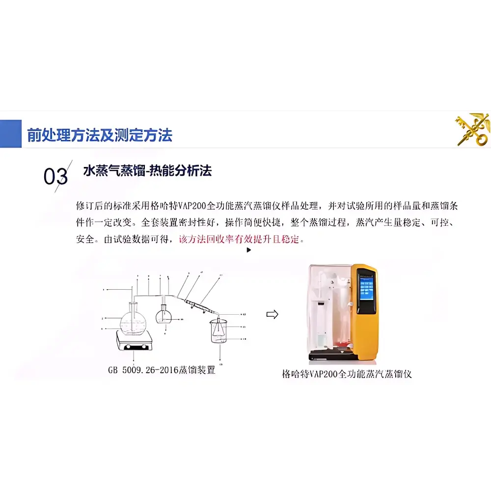 Gerhardt VAPODEST 200 Steam Distillation System for N-Nitrosamine Analysis in Food
