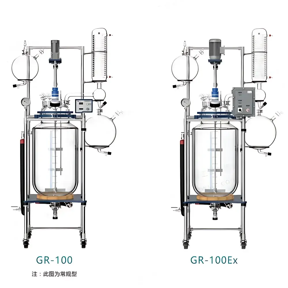 Great Wall GR-5~100 Explosion-Proof Double-Jacketed Glass Reactor