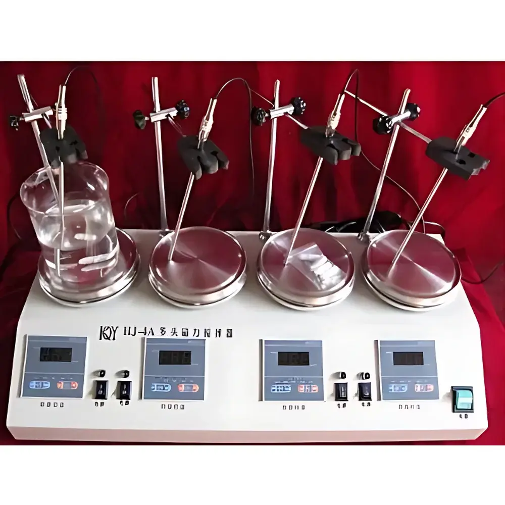 HJ-4A Digital Temperature-Controlled Multi-Position Magnetic Stirrer (4-Station) | HJ-2A (2-Station) & HJ-6A (6-Station) Variants