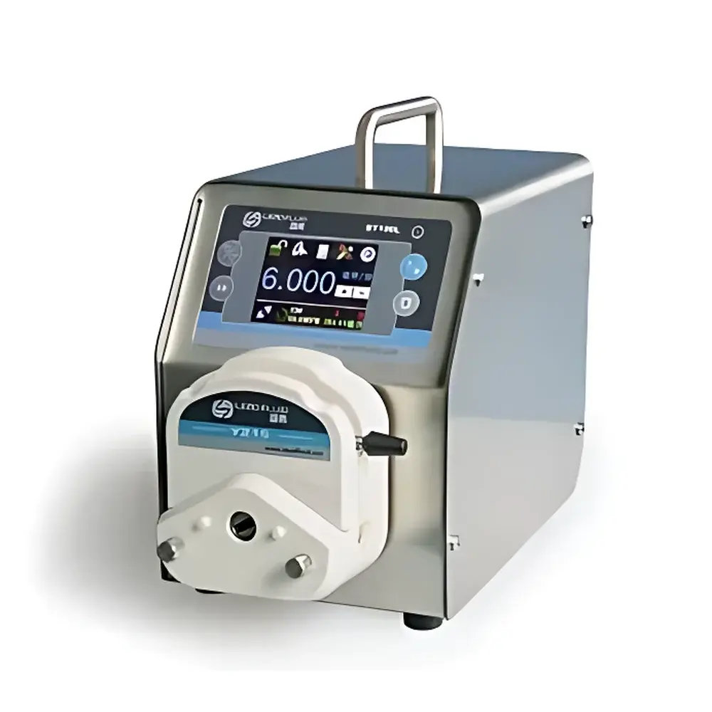 BT100L Flow-Controlled Peristaltic Pump with Touchscreen Interface and 304 Stainless Steel Enclosure (YZ15 Pump Head)