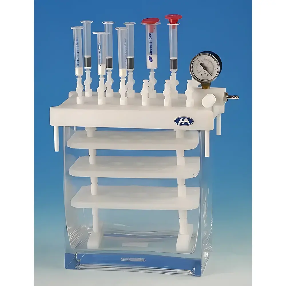 Chu Ding Technology HSE-12B Square Solid Phase Extraction Manifold with Flow Control Valves