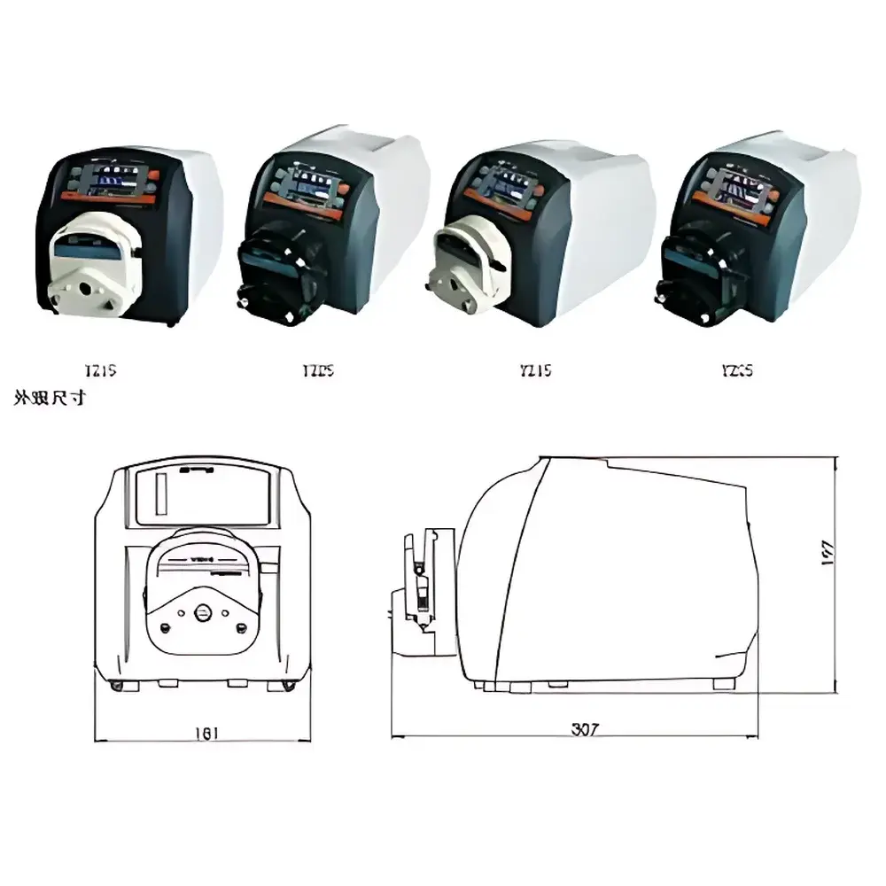 Baoding BT101L Touchscreen-Controlled Peristaltic Pump with YZ15 & DG-Series Pump Heads — Multi-Channel Constant Flow Pump System